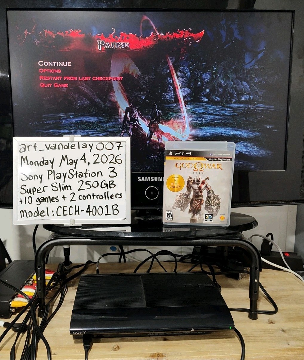 Sony Playstation 3 Super Slim 250GB Console CECH-4001B Bundle + 10 Games Tested!