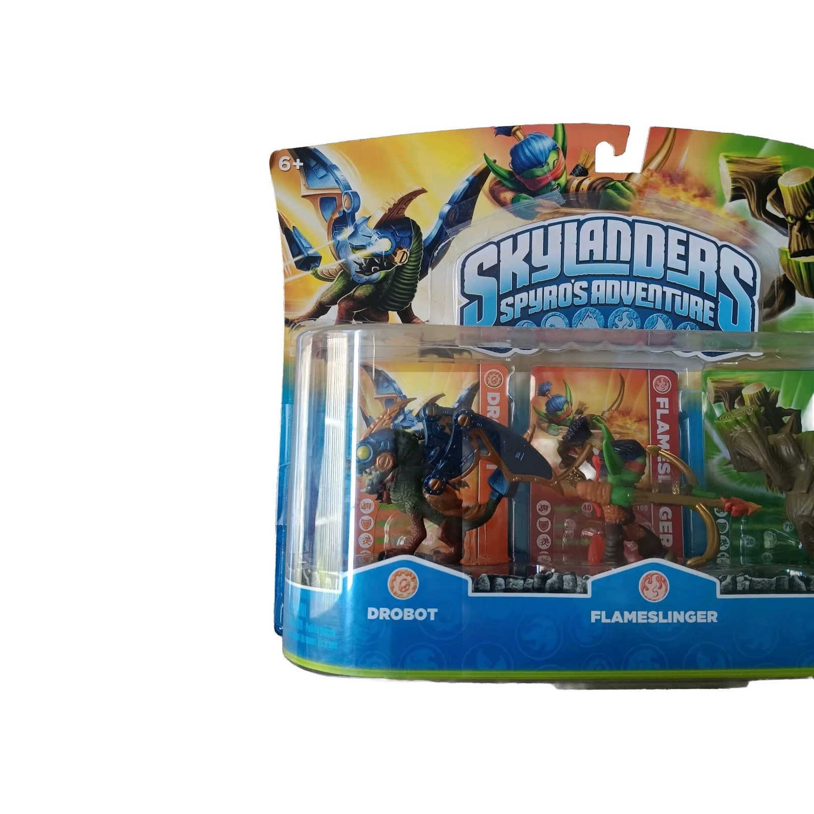 Skylanders Spyro’s Adventure 3 Pack Drobot Flameslinger Stump Smash New Loose