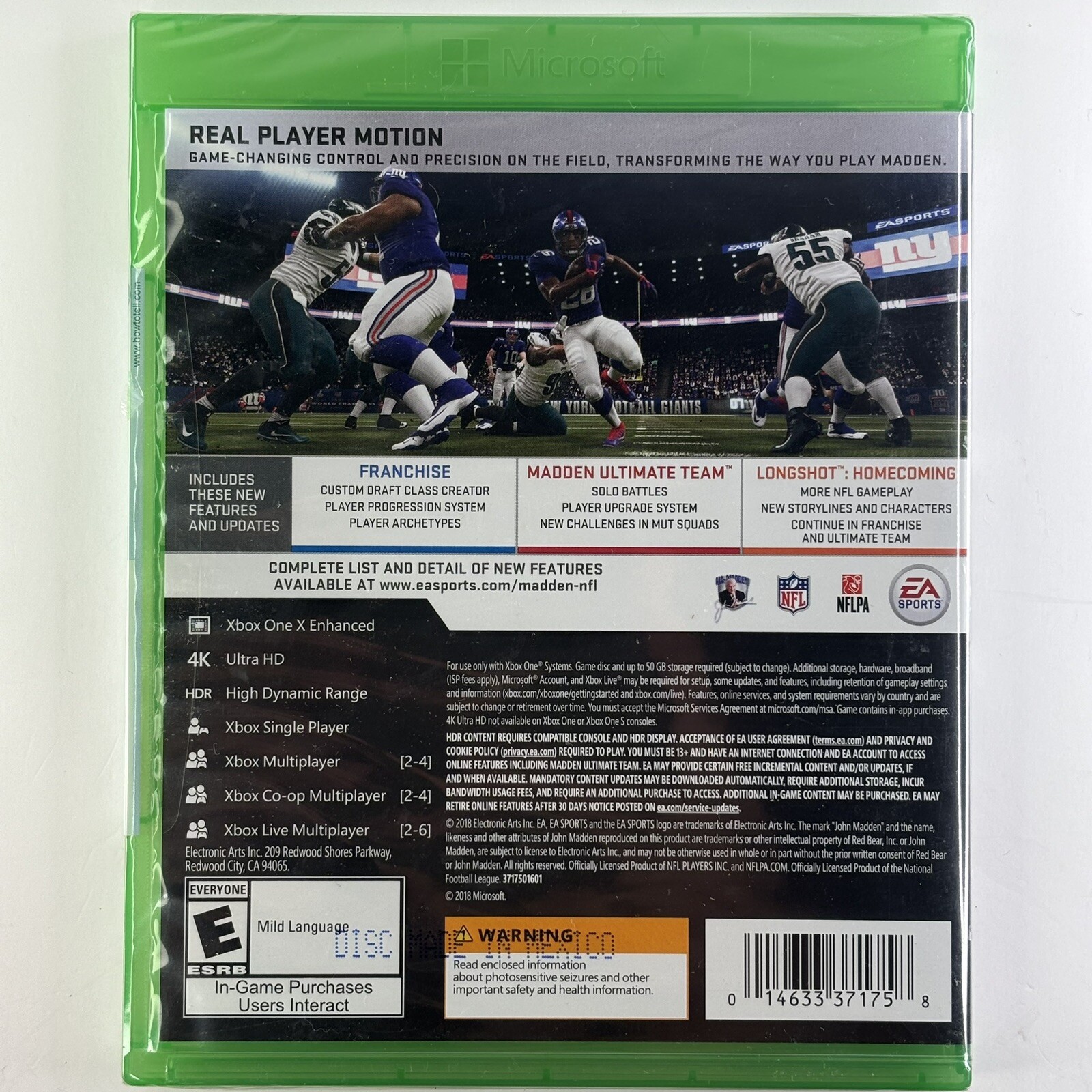Madden NFL 19 – (Microsoft Xbox One, 2018) – Brand New Factory Sealed
