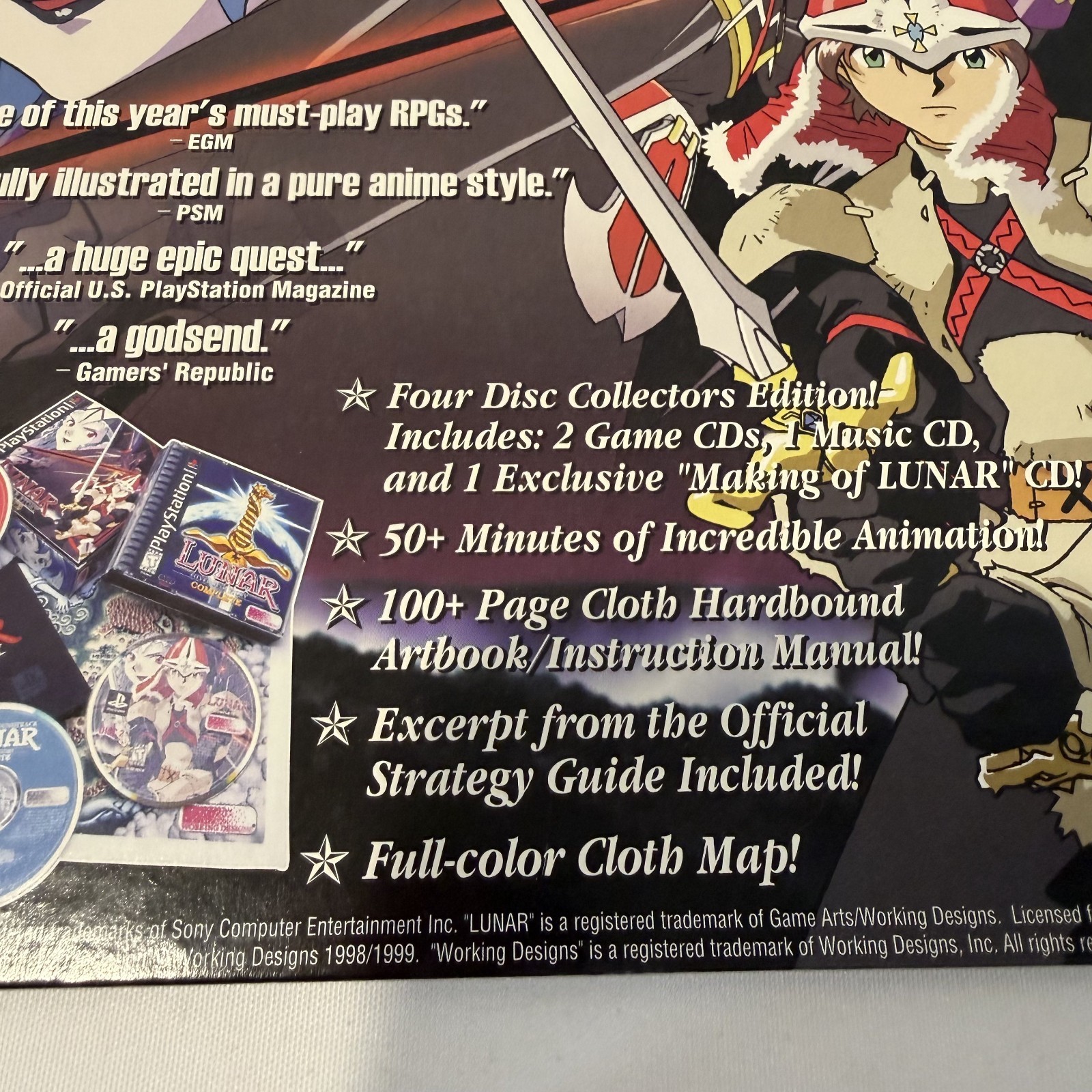 Lunar Silver Star Story PlayStation 1998 Working Designs Promo Standee