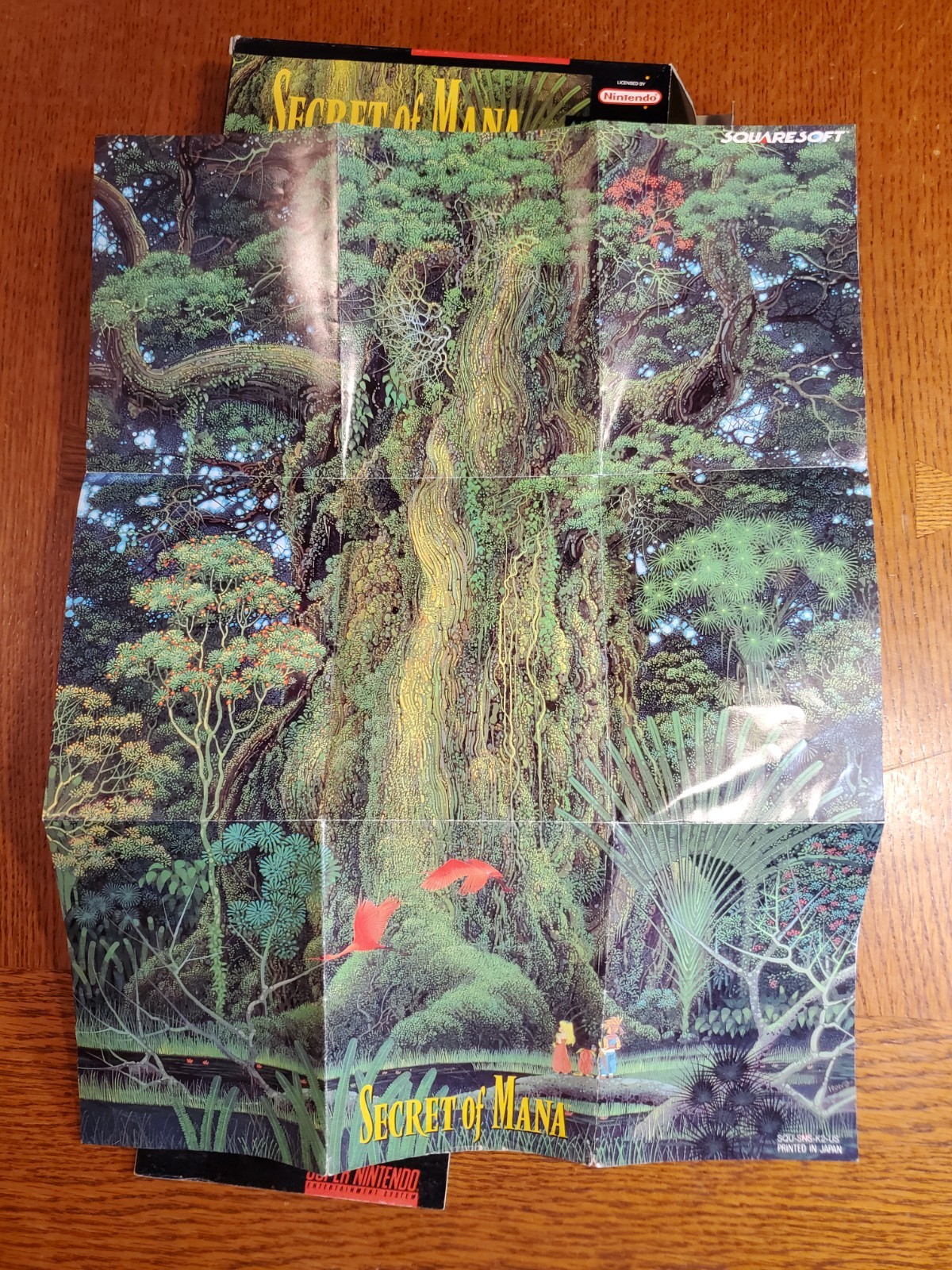 Secret Of Mana SNES Original Box Only Manual And Map