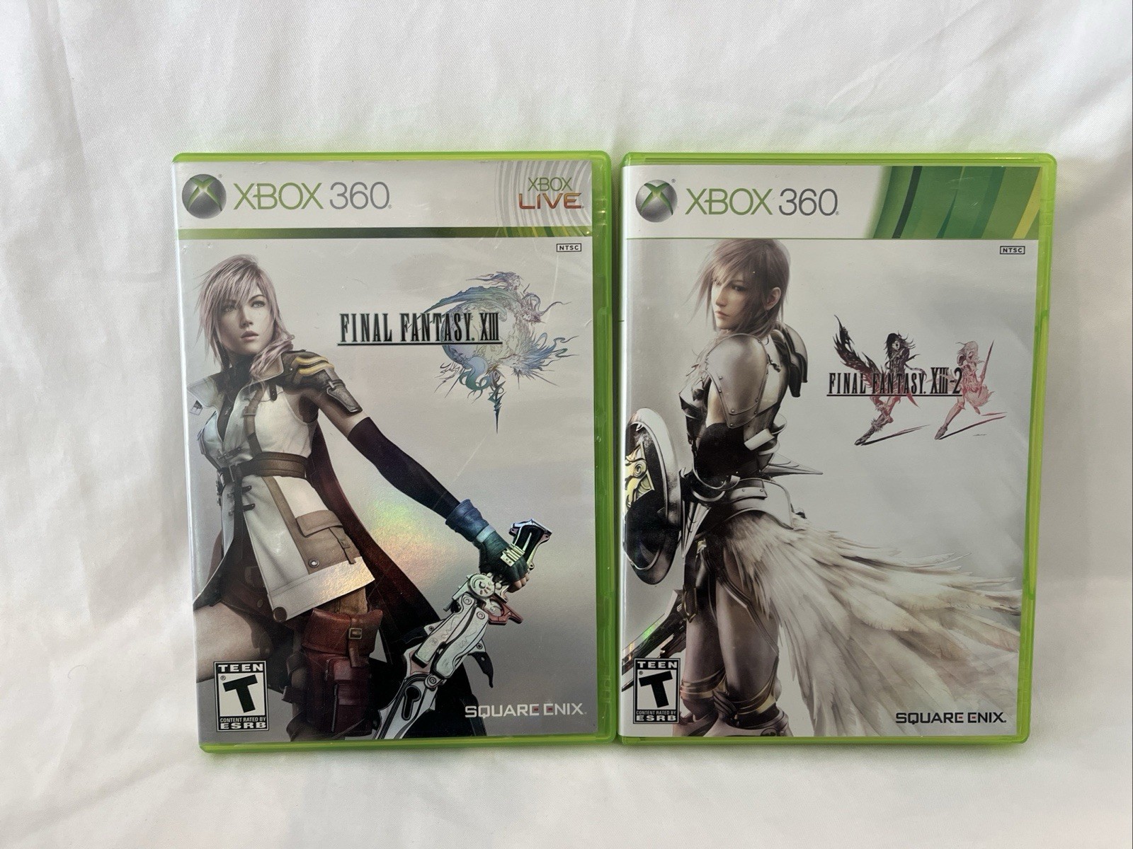 Final Fantasy XIII & XIII-2 Xbox 360 CIB w/Manuals & Discs Works