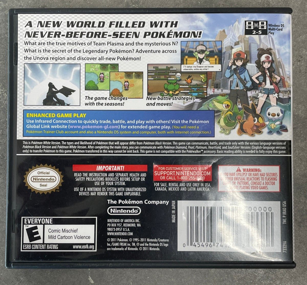 Pokemon White Version 1 AUTHENTIC GENUINE Nintendo DS 3DS 2DS XL COMPLETE CIB