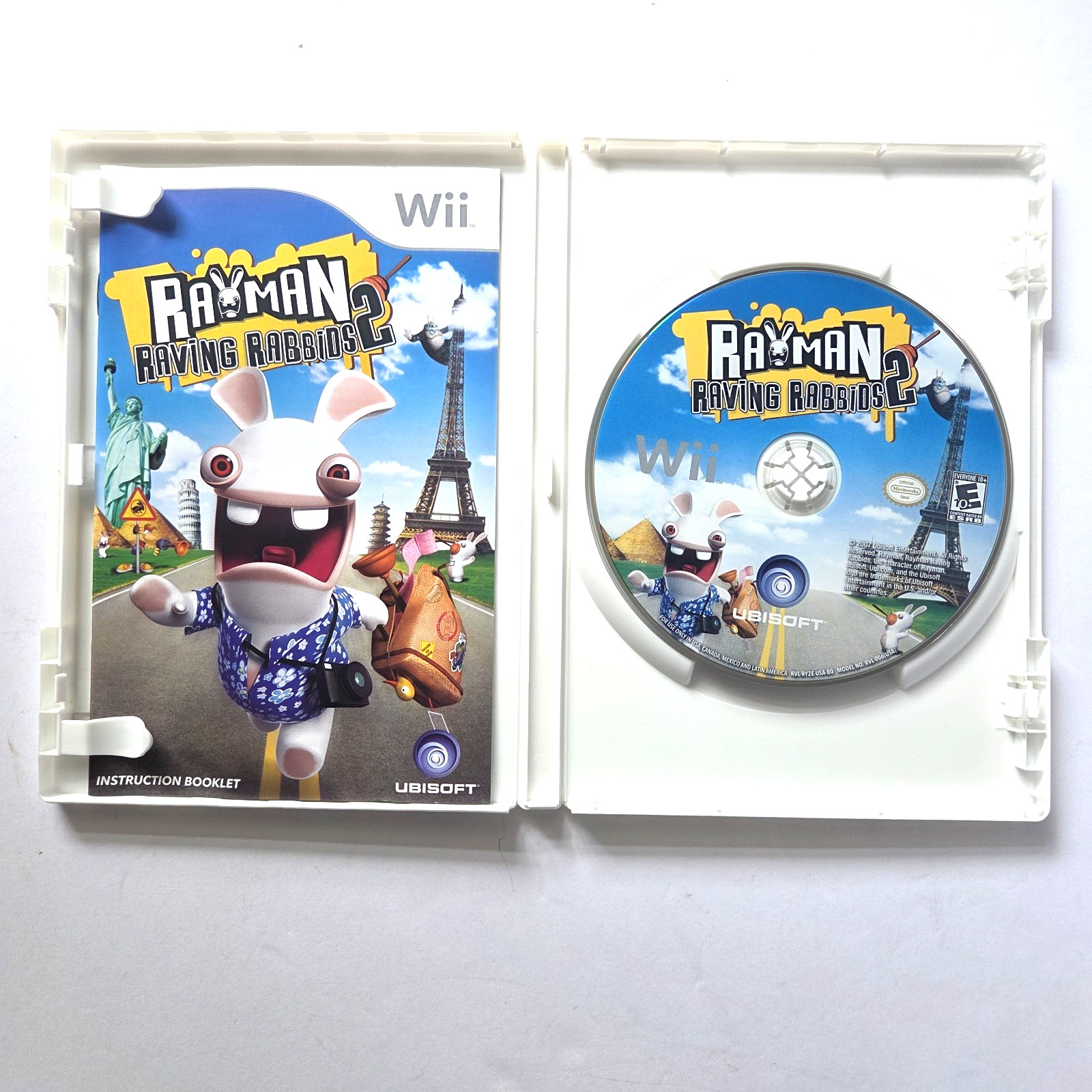 Rayman Raving Rabbids 2 (2007) Nintendo Wii CIB with Manual