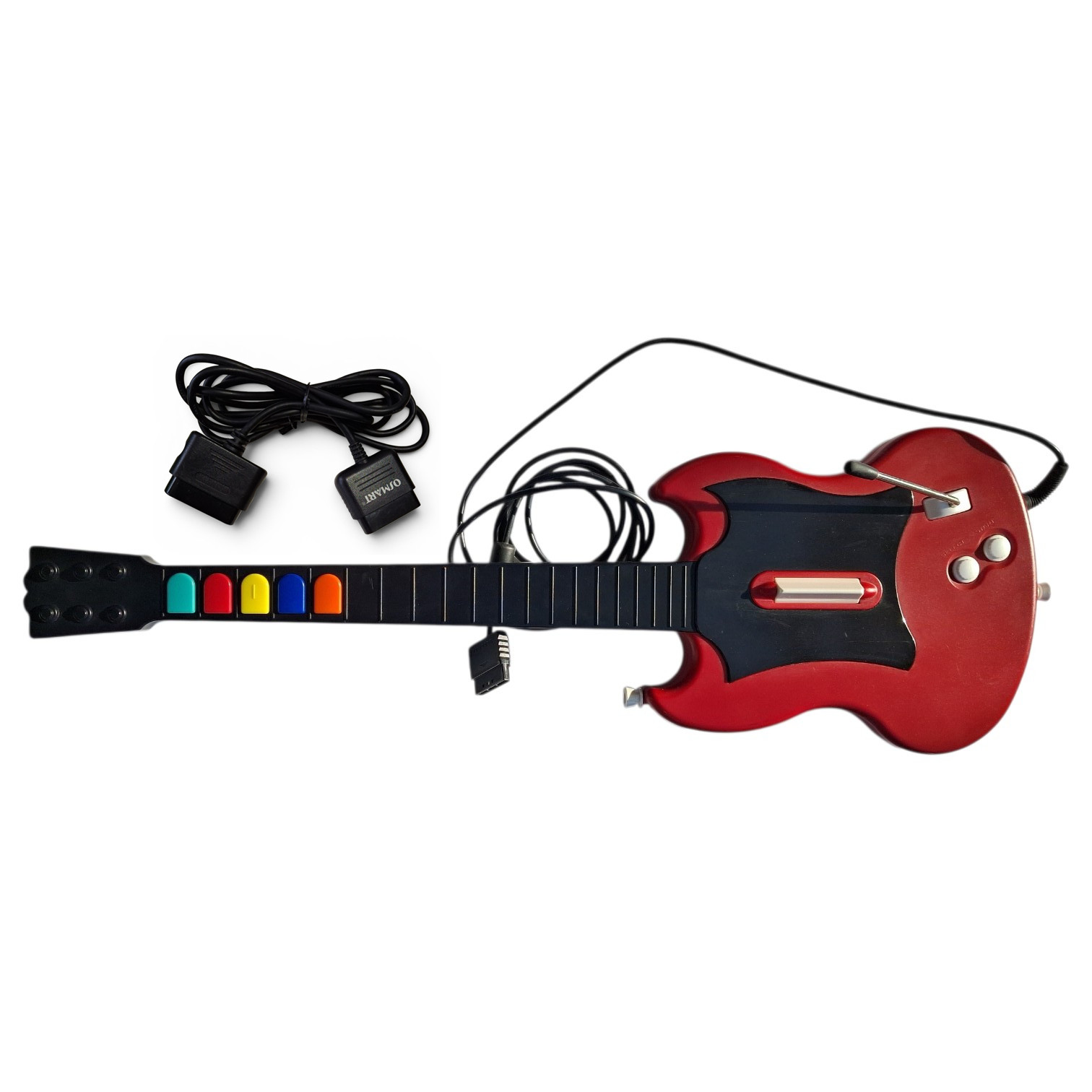 Guitar Hero Gibson SG Red Octane Wired Controller PS2 Tested + 6ft Extension
