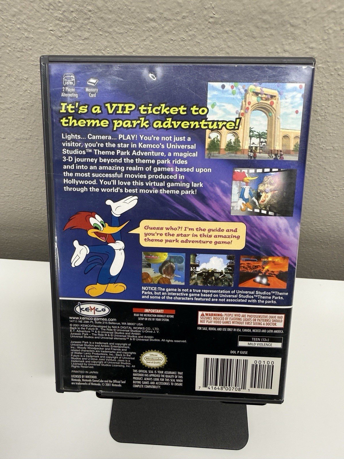 Universal Studios: Theme Park Adventure (Nintendo GameCube, 2001) Tested Clean
