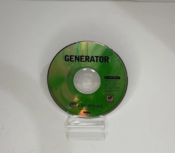 SEGA Generator (Sega Dreamcast) Demo Disc RP – Rating Pending *LOOSE*