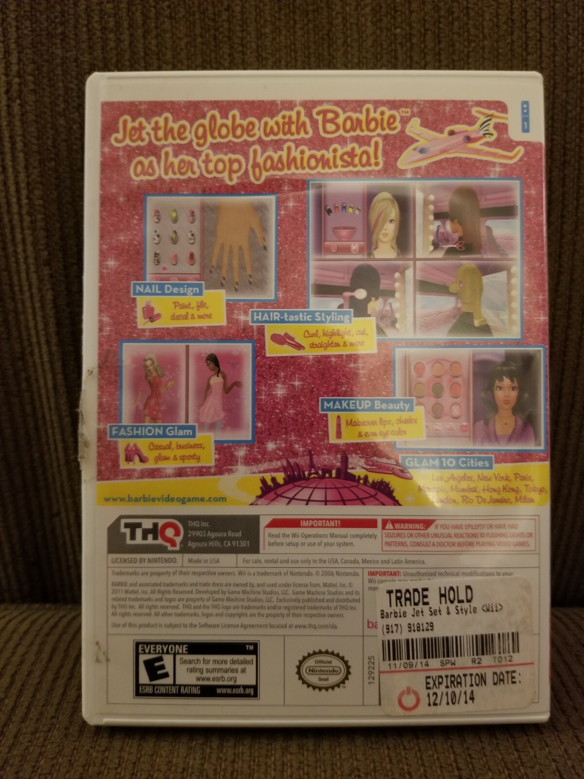 Barbie Jet Set & Style WII Action / Adventure (Video Game) Complete Authentic