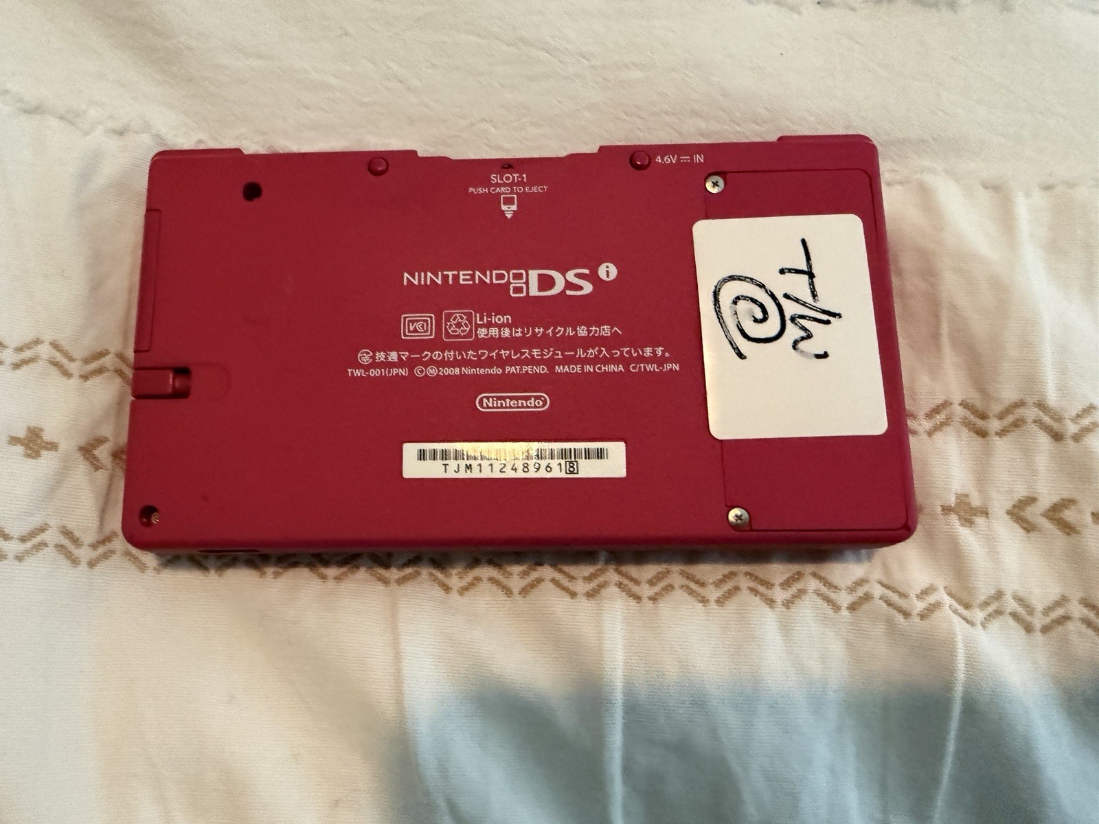 Nintendo DSi TWL-001(JPN) Pink Handheld Console NTSC-J Wi-Fi Mic 256MB 2008