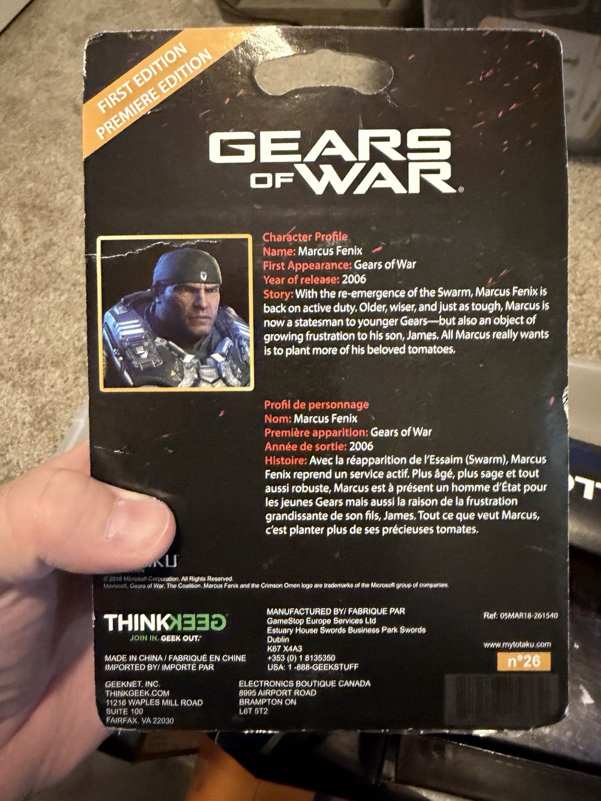 Marcus Fenix Gears of War Totaku Figure GameStop Exclusive New