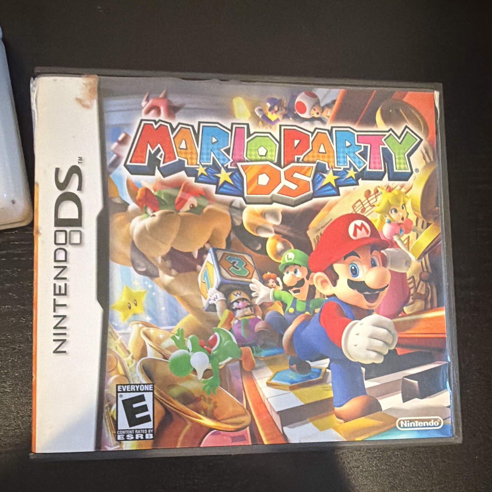 Nintendo DS Lite White Console w/ Mario Party DS, Case & Instruction Booklet