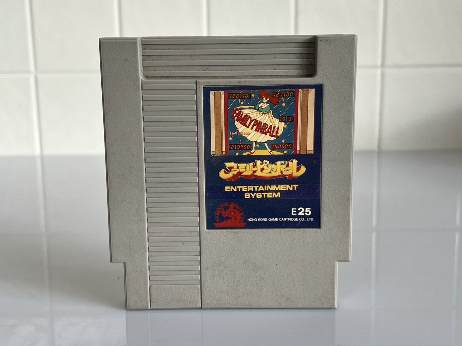 Family Pinball Nintendo NES Hong Kong Game Cartridge E25 Bootleg