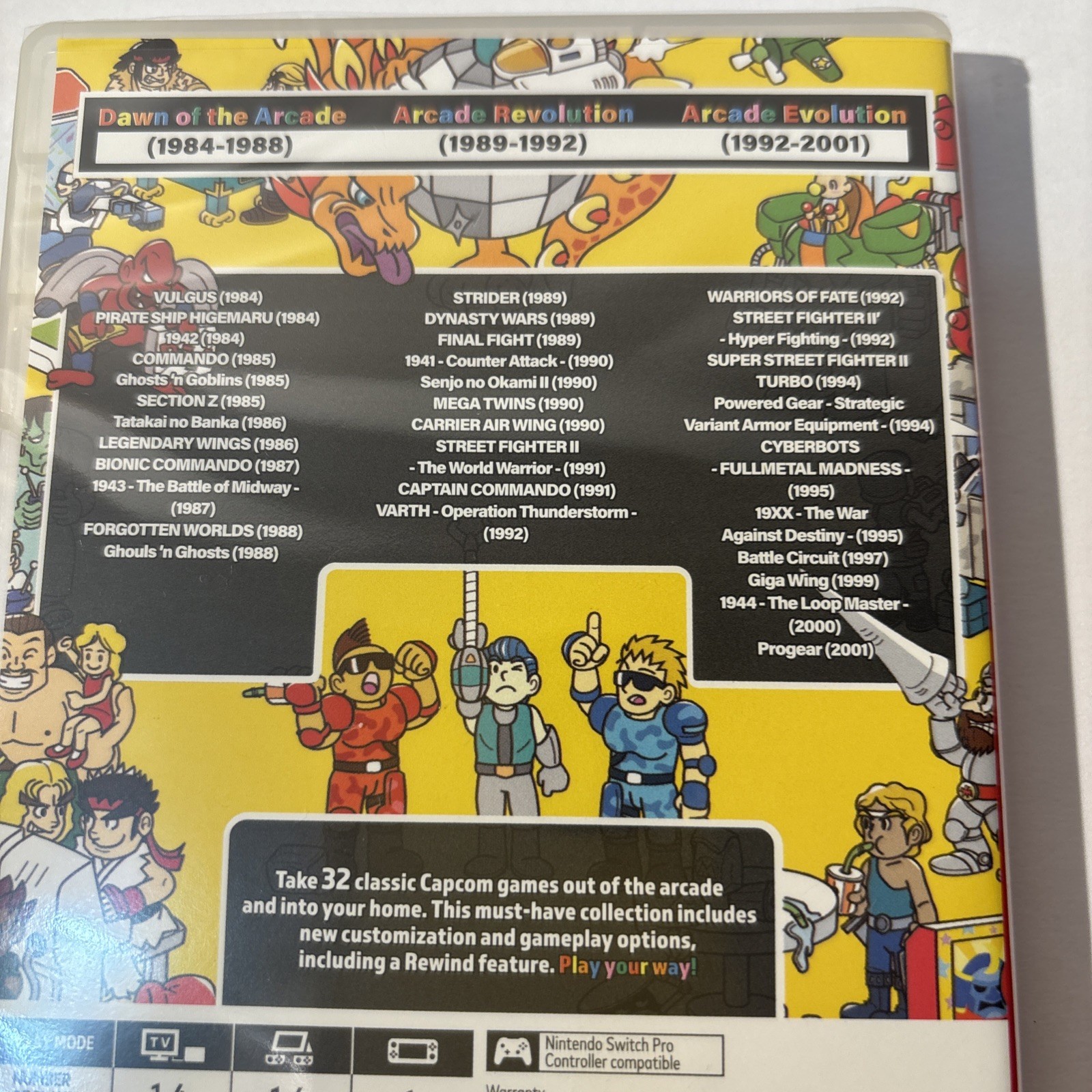 CAPCOM ARCADE STADIUM STRIDER VARIANT COVER LIMITED RUN GAMES U.S. ESRB SWITCH