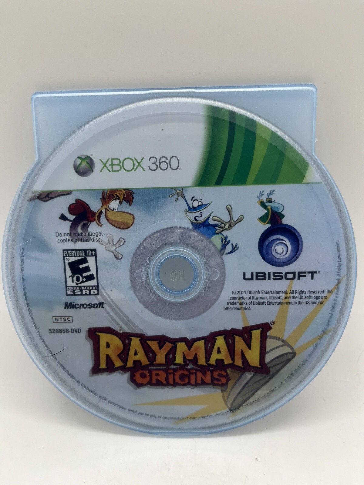RAYMAN ORIGINS MICROSOFT XBOX 360 DISC ONLY Tested