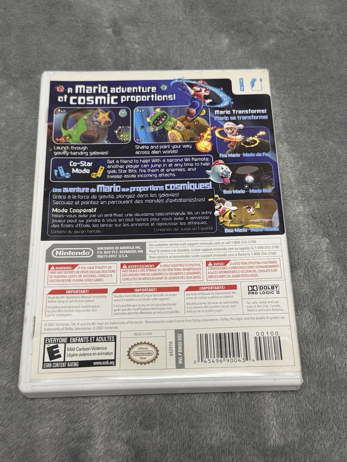 Wii Super Mario Galaxy (2007, Nintendo Wii) Complete w/ Manual *TESTED*
