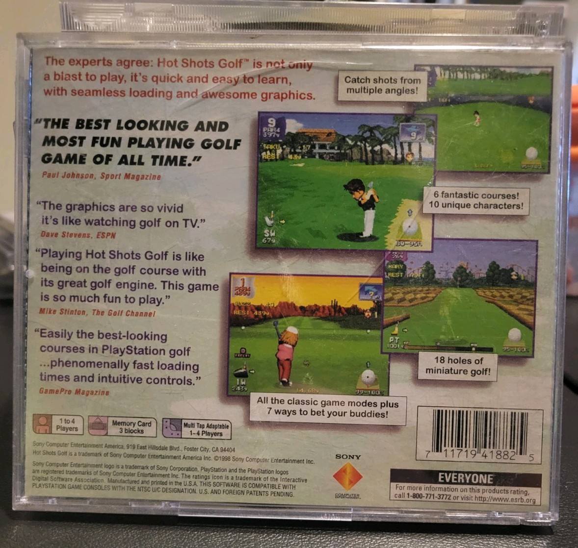 Hot Shots Golf Sony PlayStation 1 PS1 (1998), TESTED & WORKING! Complete