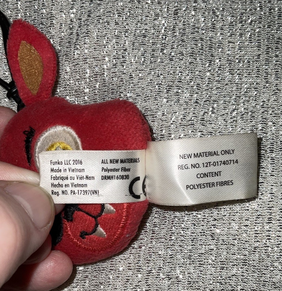 Funko Five Nights at Freddy’s Foxy Plush Backpack Clip See Pics