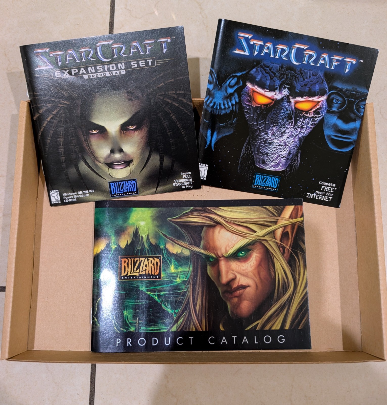 Vintage 1998 StarCraft Battle Chest Game Blizzard Entertainment PC MAC Complete