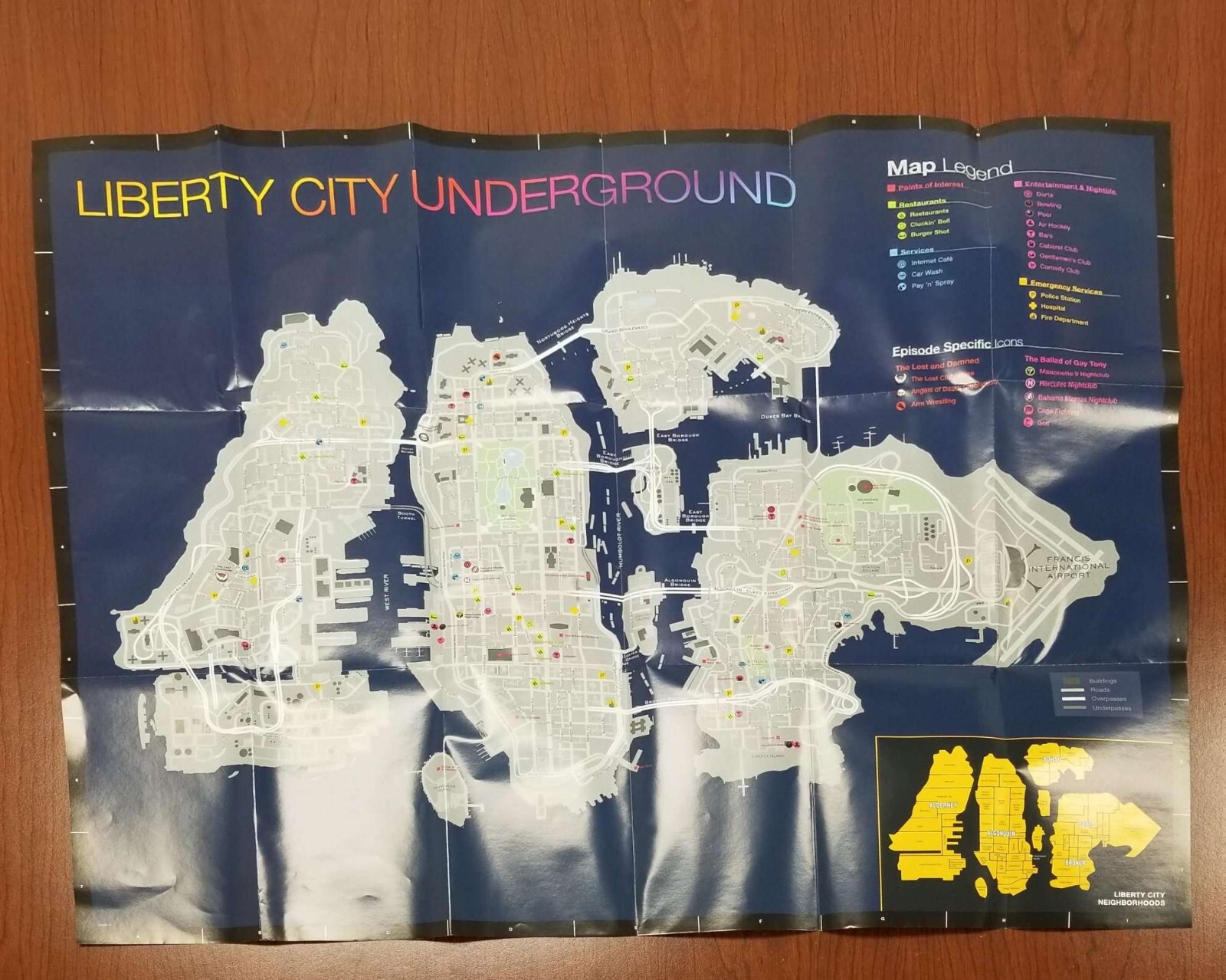 Grand Theft Auto Episodes from Liberty City Poster & Map Official GTA Poster (X)