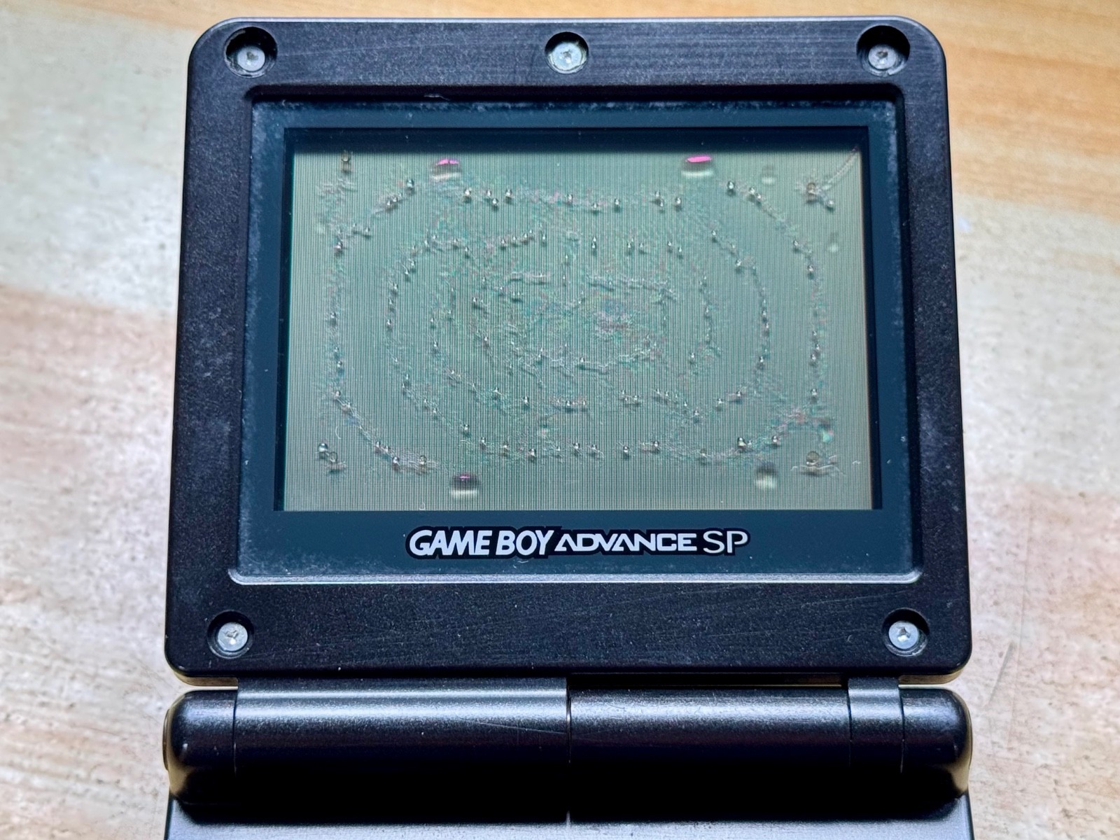 Nintendo Gameboy Advance SP AGS001 Onyx Black Handheld w/ USB Cable & Battery