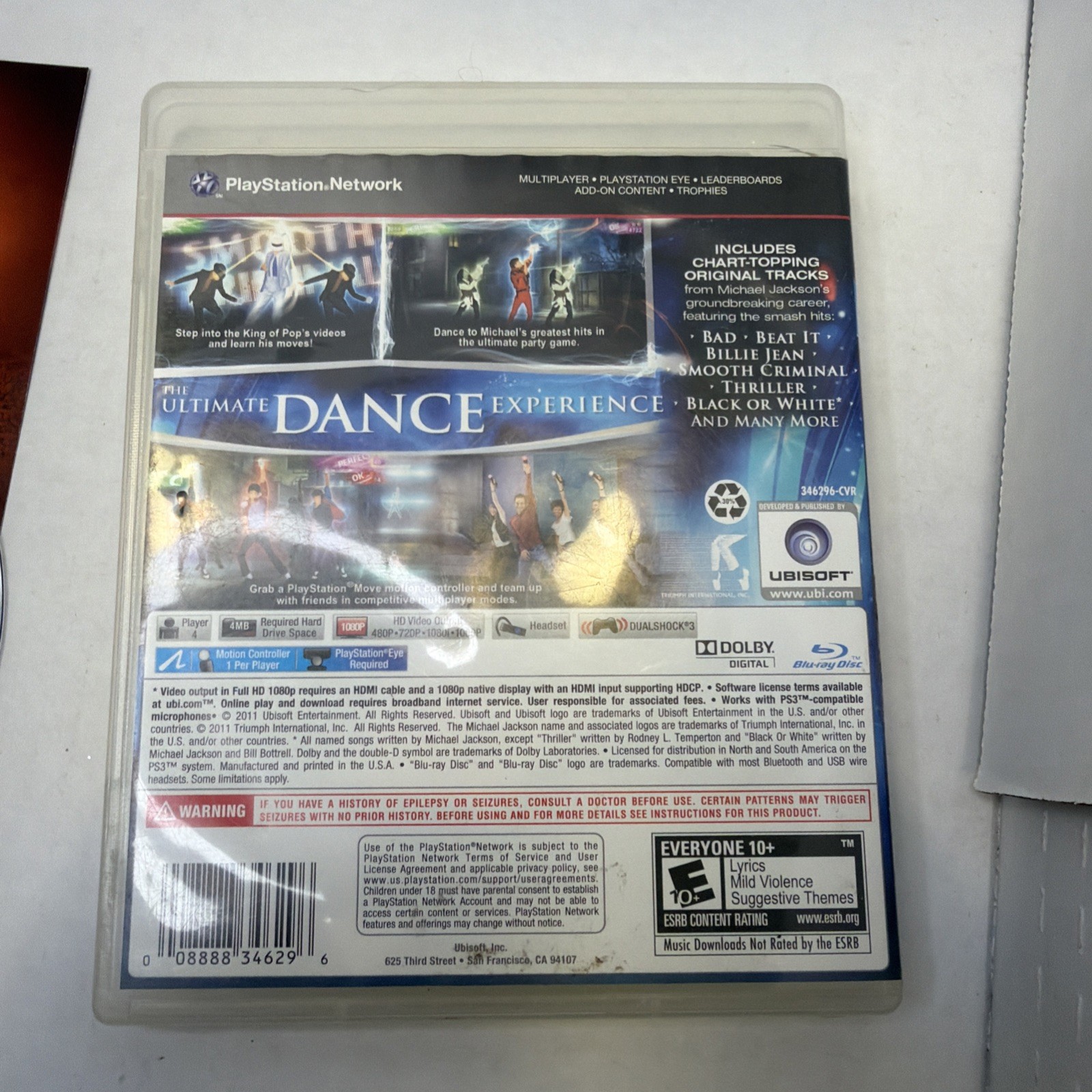 Michael Jackson: The Experience (Sony Playstation 3, 2011) Tested Working!!!!!