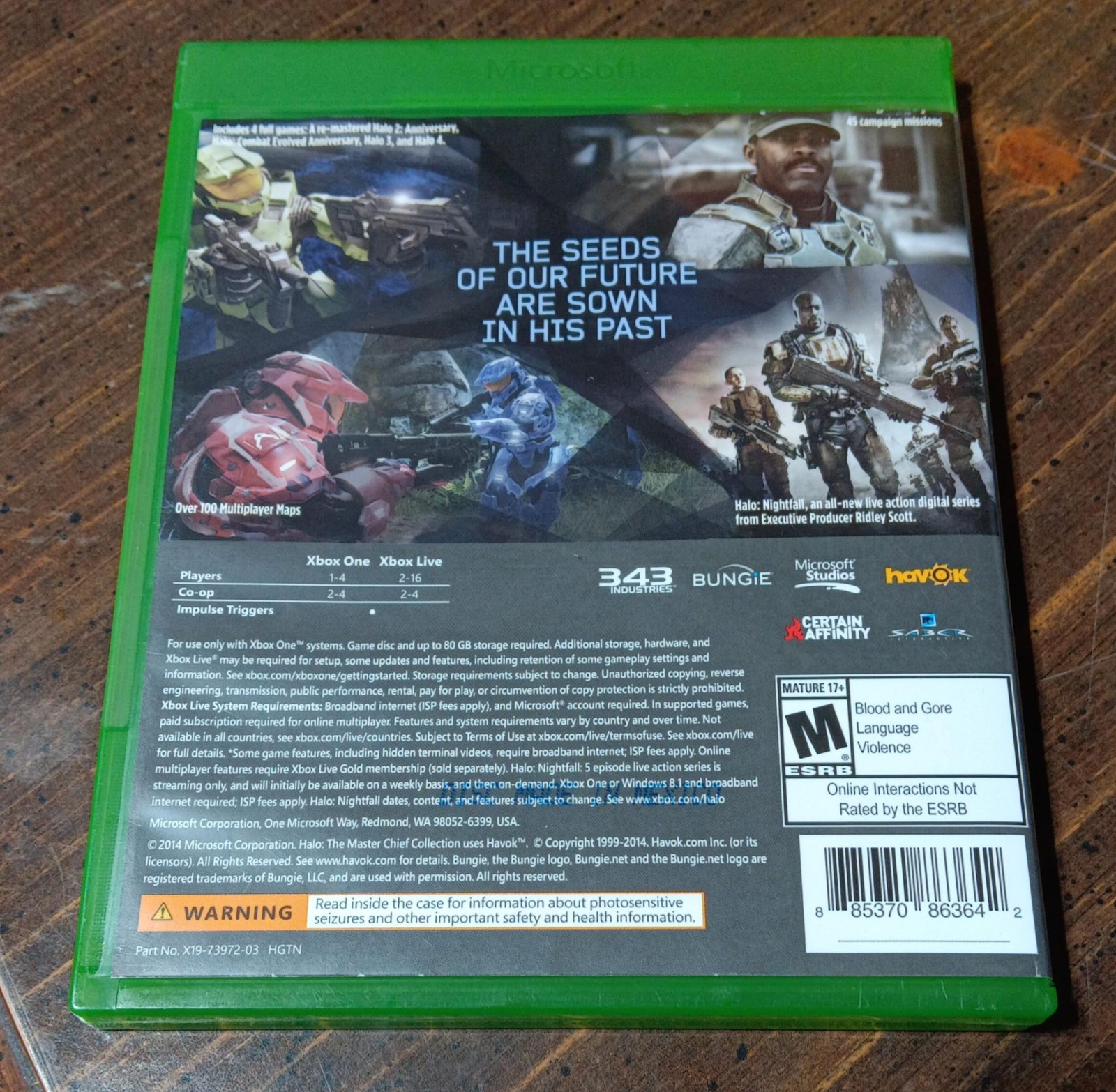 Halo: The Master Chief Collection (Microsoft Xbox One, 2014) TESTED, NO MANUALS