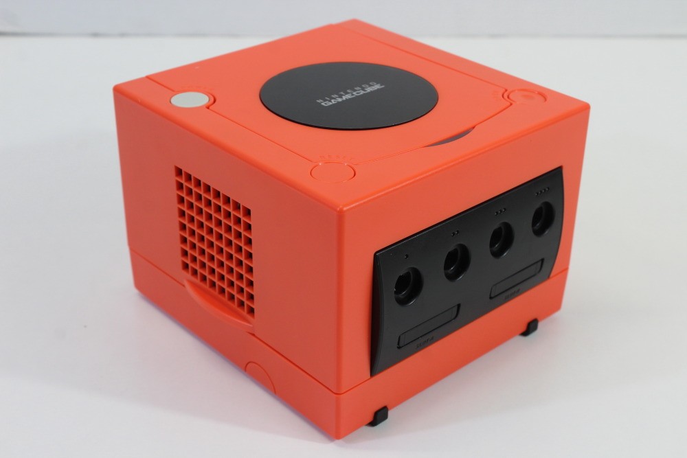 Nintendo Gamecube Console Warm Red x Black Pink LED GC NTSC-U/C US DOL-001 AC AV