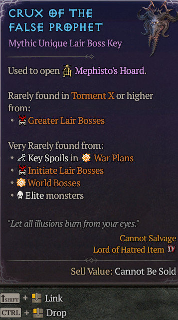 30x Crux of the False Prophet Diablo 4 Season 13 S13