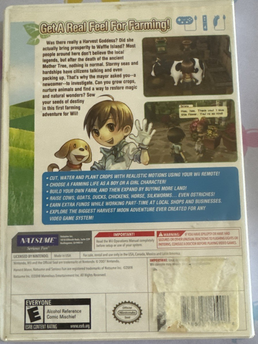 Natsume Harvest Moon: Tree of Tranquility Nintendo Wii E 2008