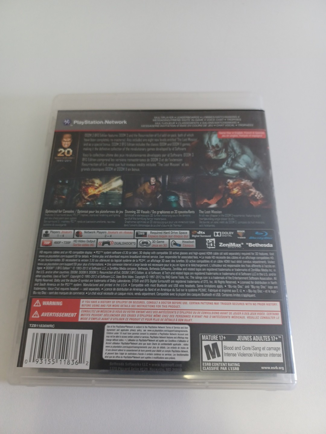 PS3 Game Bundle – Doom 3 BFG Edition & Heavy Rain CIB Tested