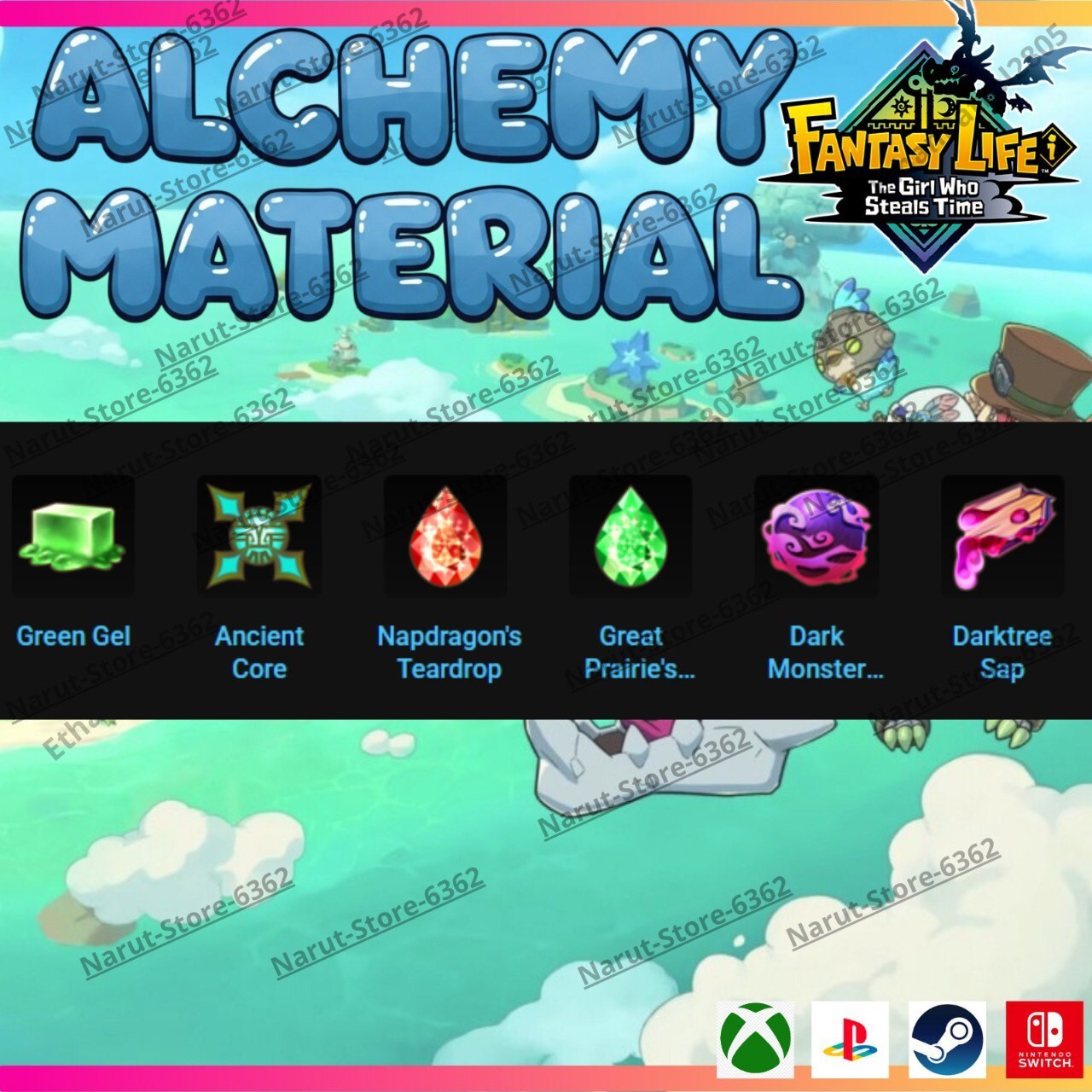 Fantasy Life I: Alchemy Material Bundle🌟 crafting The Girl Who Steals the Time