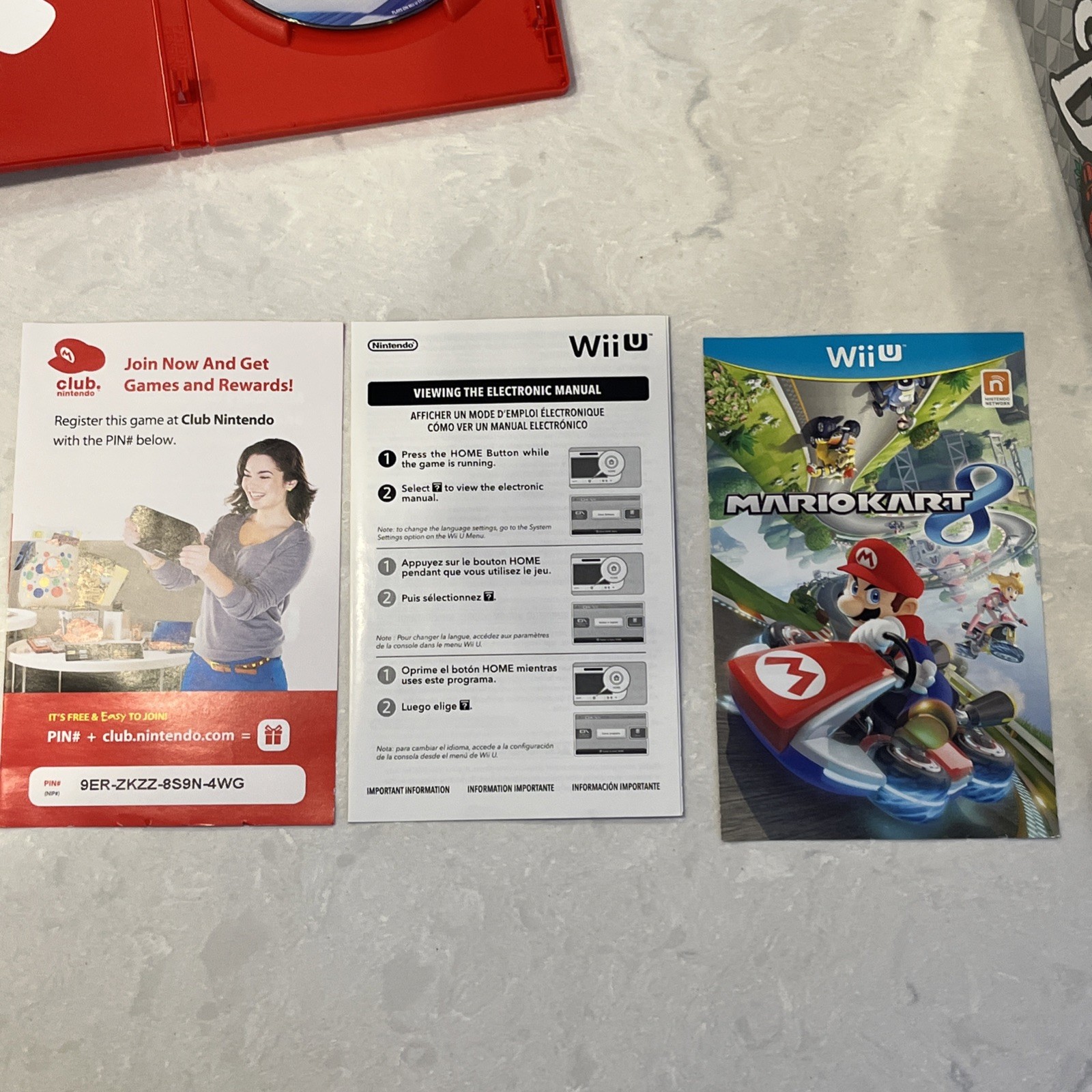 SUPER MARIO KART 8 WII U NINTENDO WIIU WII U GAME & CASE EXCELLENT SHAPE NES HQ