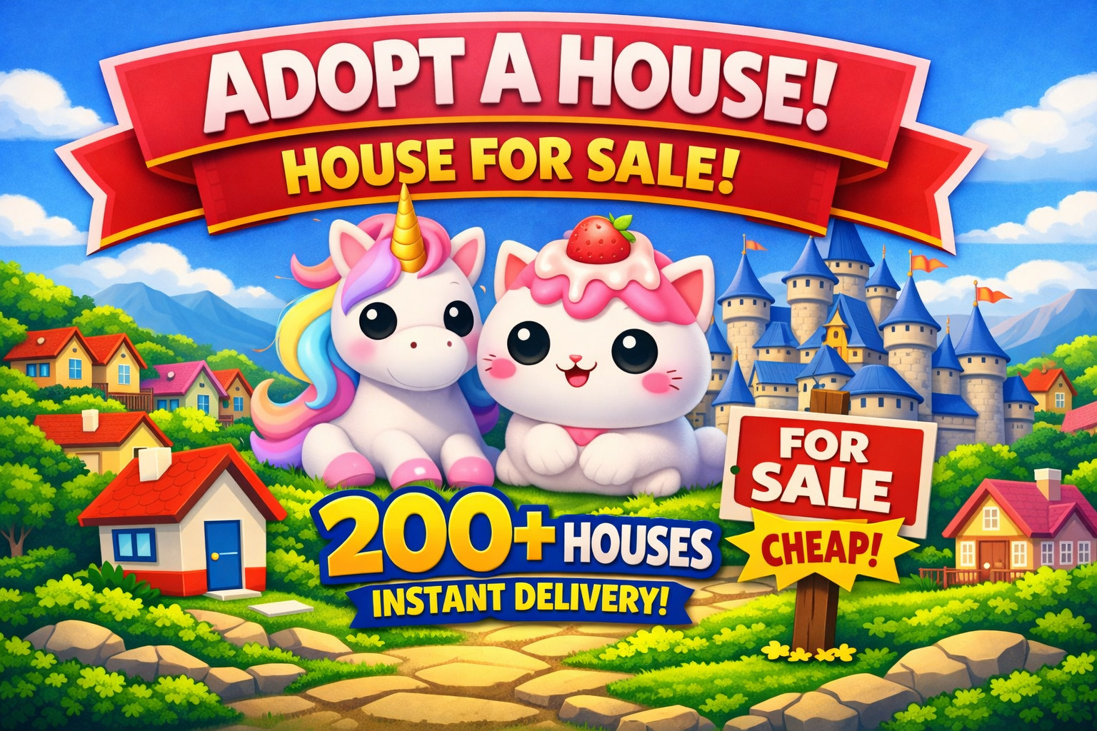 Choose A House / Adopt From Me / Build A house / Different Choices/Cheap Houses