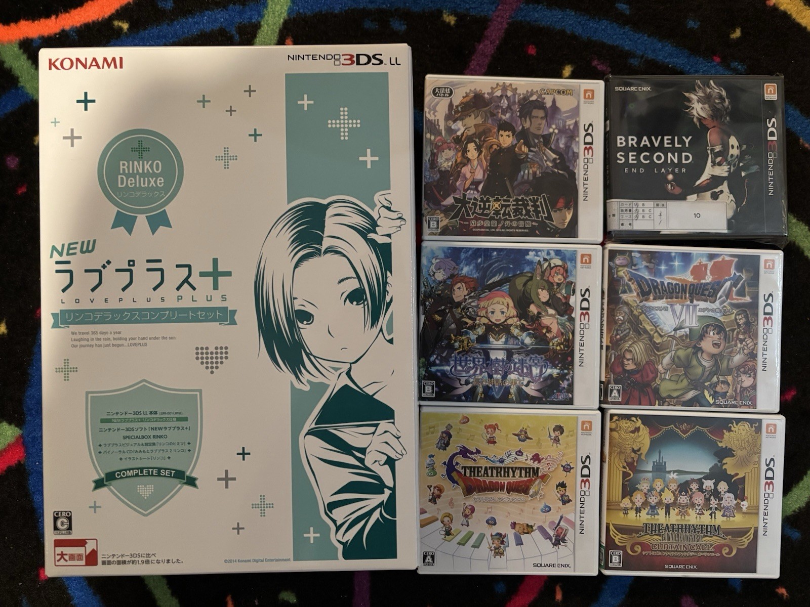 Nintendo 3DS XL LL New Love Plus + Rinko Deluxe Complete Set + Additional Games