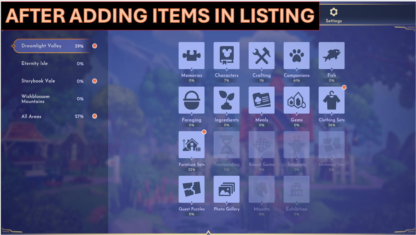 Dreamlight Valley – All Premium Items + Bonuses | 2K+ TOTAL (07-01-2026)