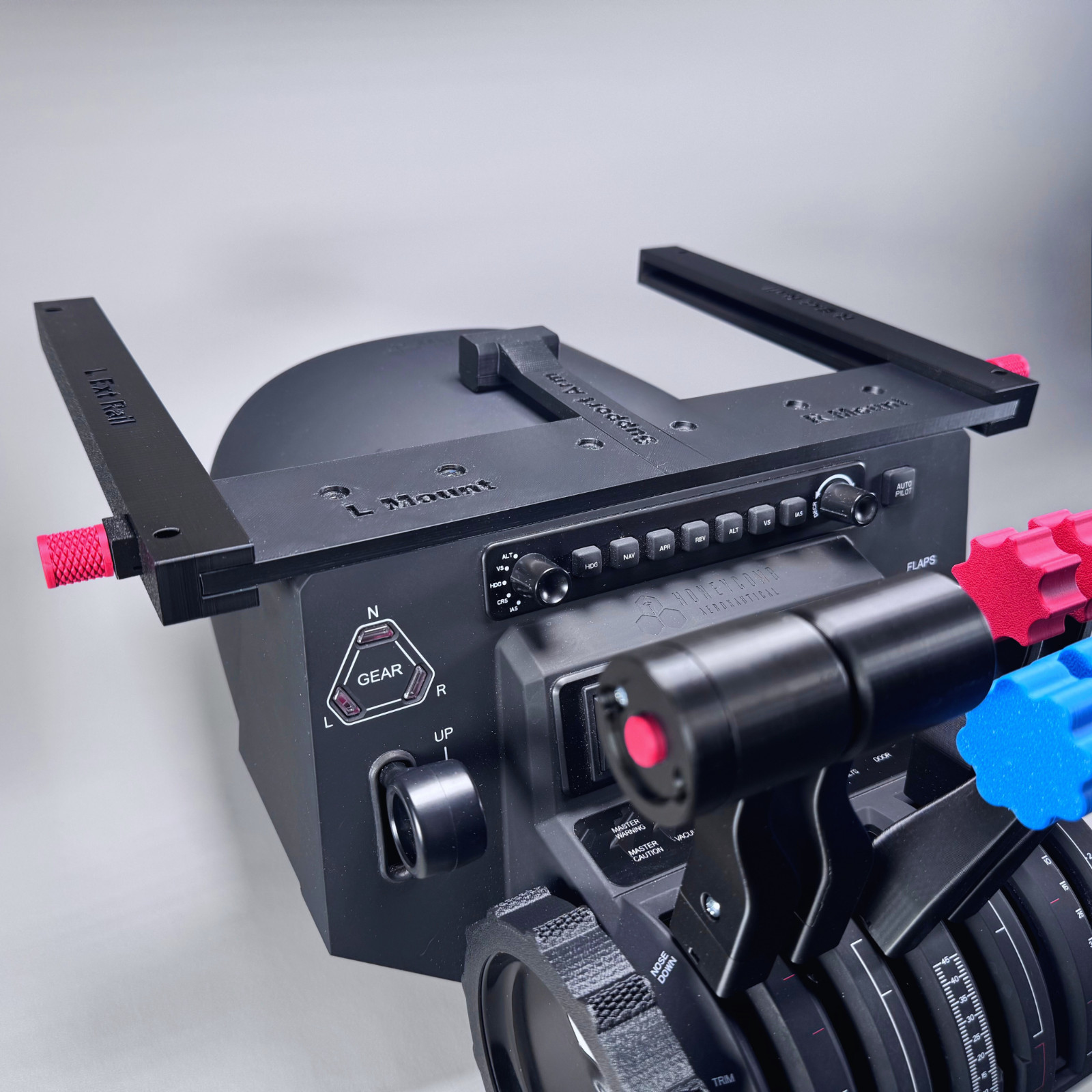 Mount for The Honeycomb Alpha or Bravo Throttle Quadrant – Sliding and Locking