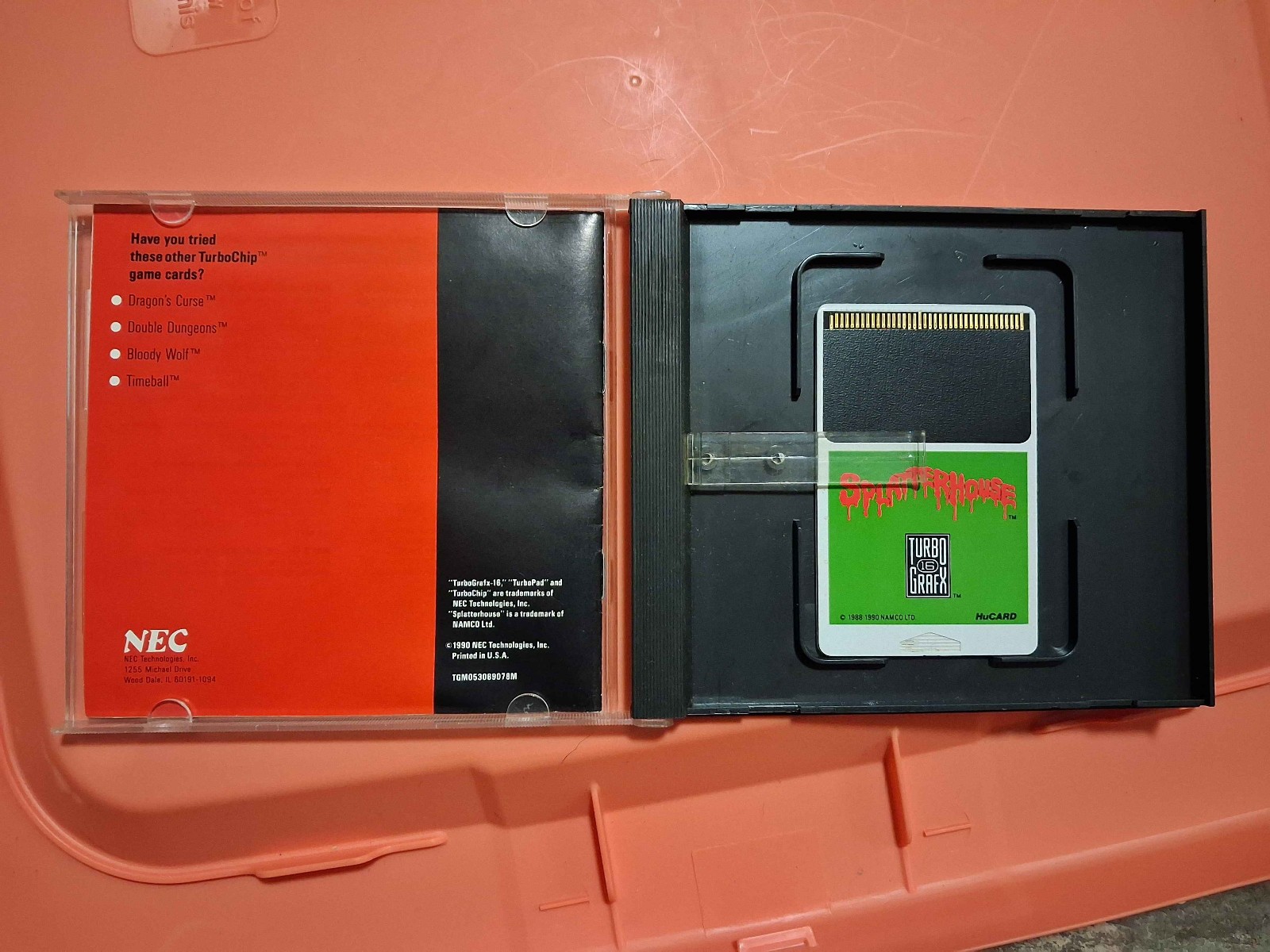 Splatterhouse (TurboGrafx-16) Jewel Case and Manual Tested WORKING