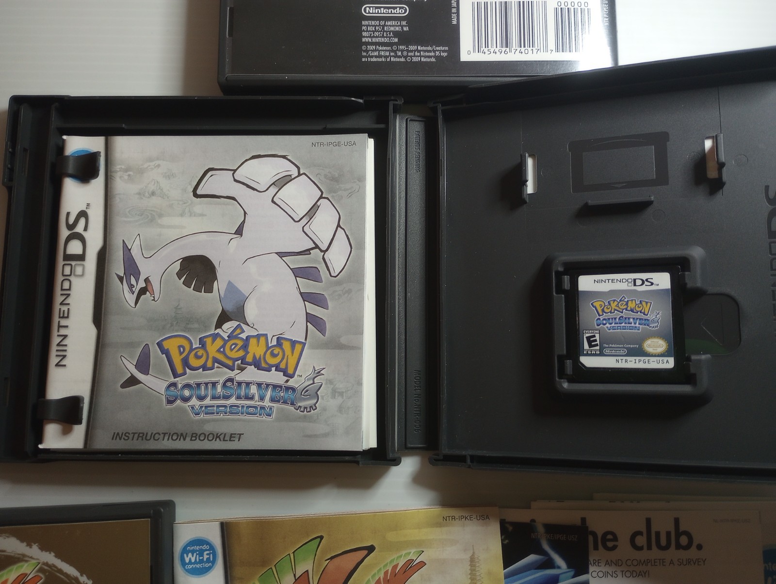Nintendo DS Pokemon Platinum SoulSilver HeartGold Complete Game Case Manual +