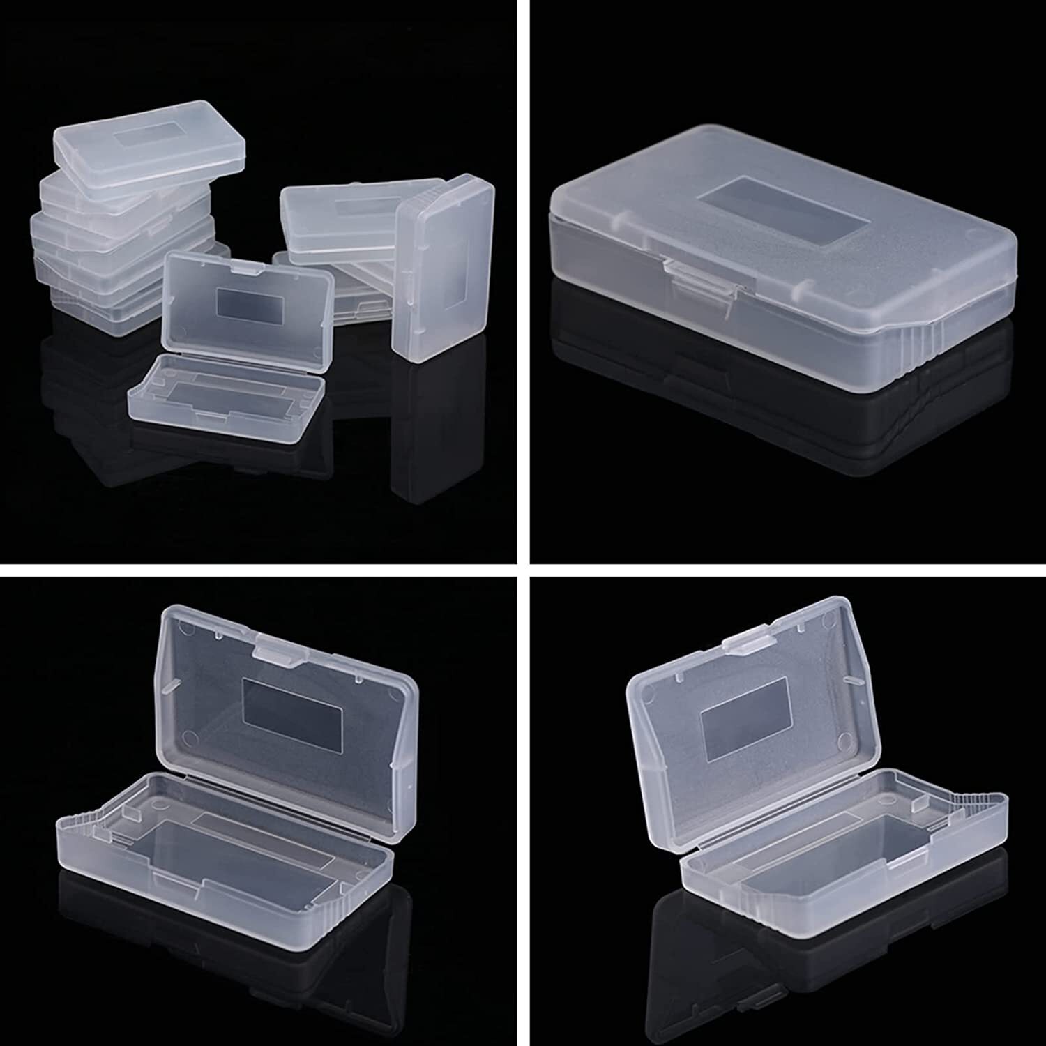 10x GBA Cases Clear Plastic Cartridge Nintendo Game Boy Advance Games Dust Cover