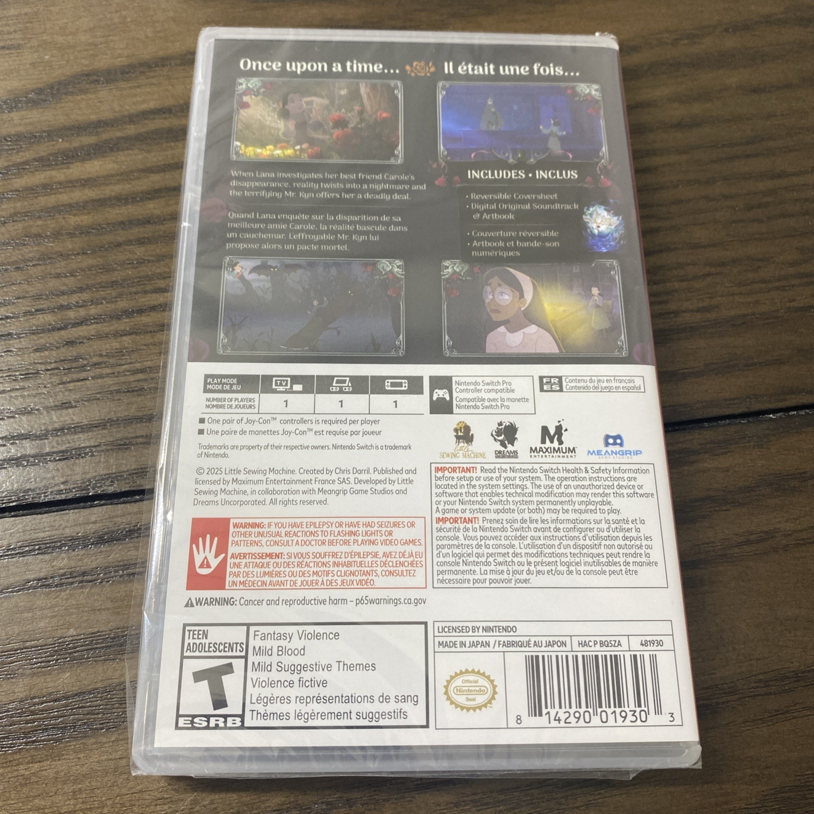 NEW Bye Sweet Carole Nintendo Switch SEALED FREE SHIPPING!!