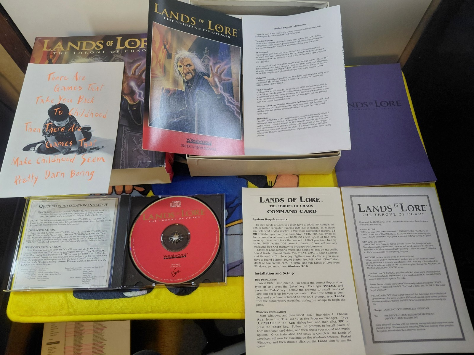 1994 Westwood Studios Lands of Lore Throne of Chaos PC CD-ROM – Big Box – CIB