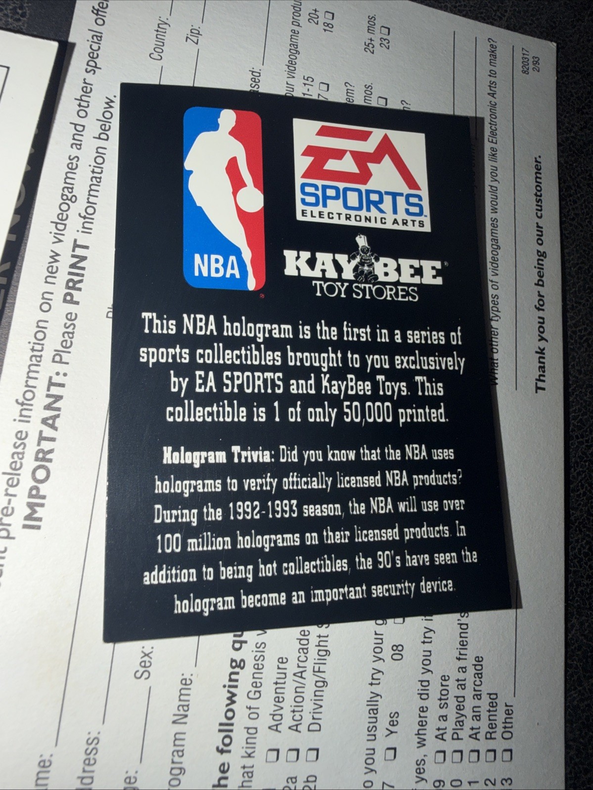 Bulls vs. Blazers and the NBA Playoffs (Sega Genesis, 1993) Includes 1 In 50,000