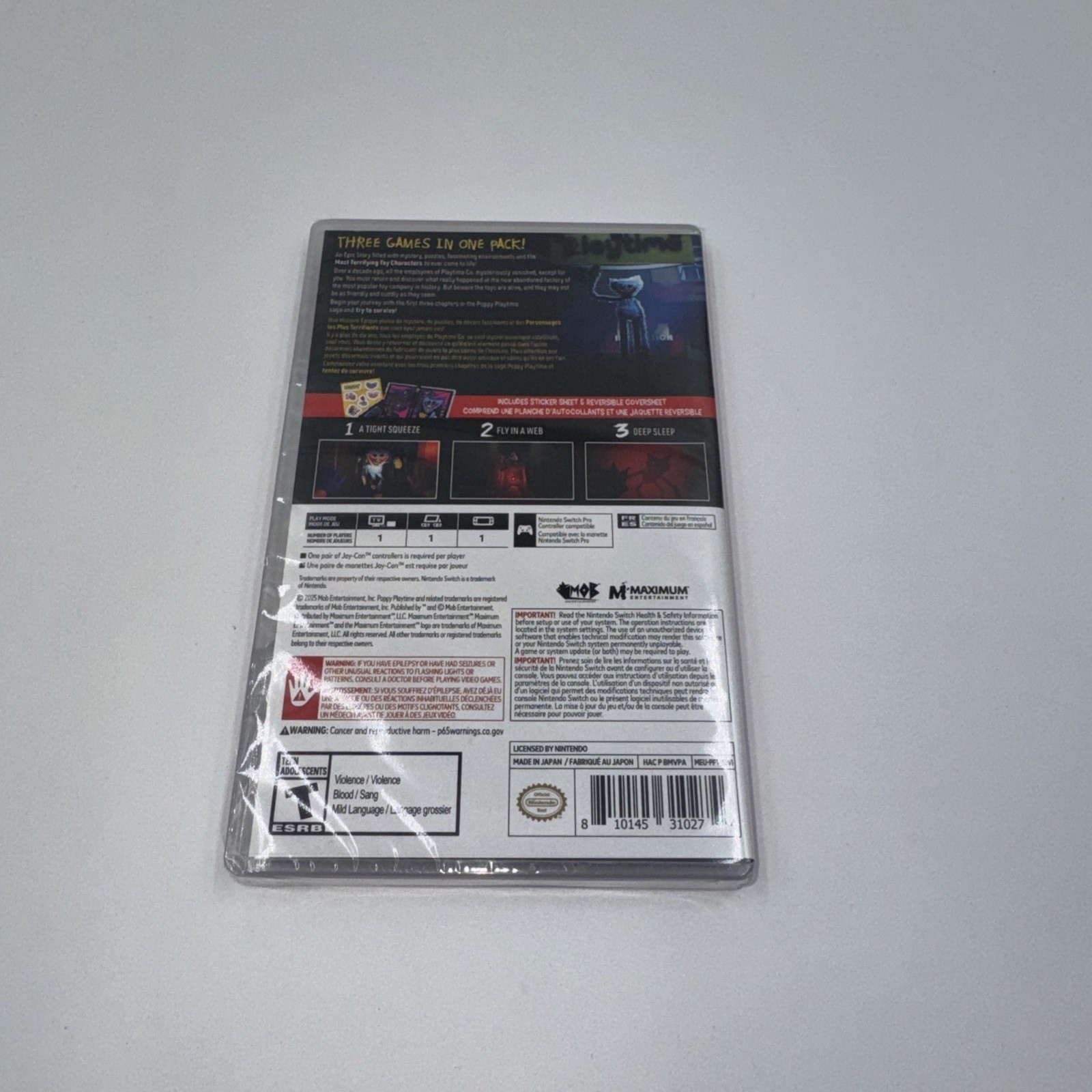 Poppy Playtime Triple Pack Nintendo Switch Brand New Sealed Game