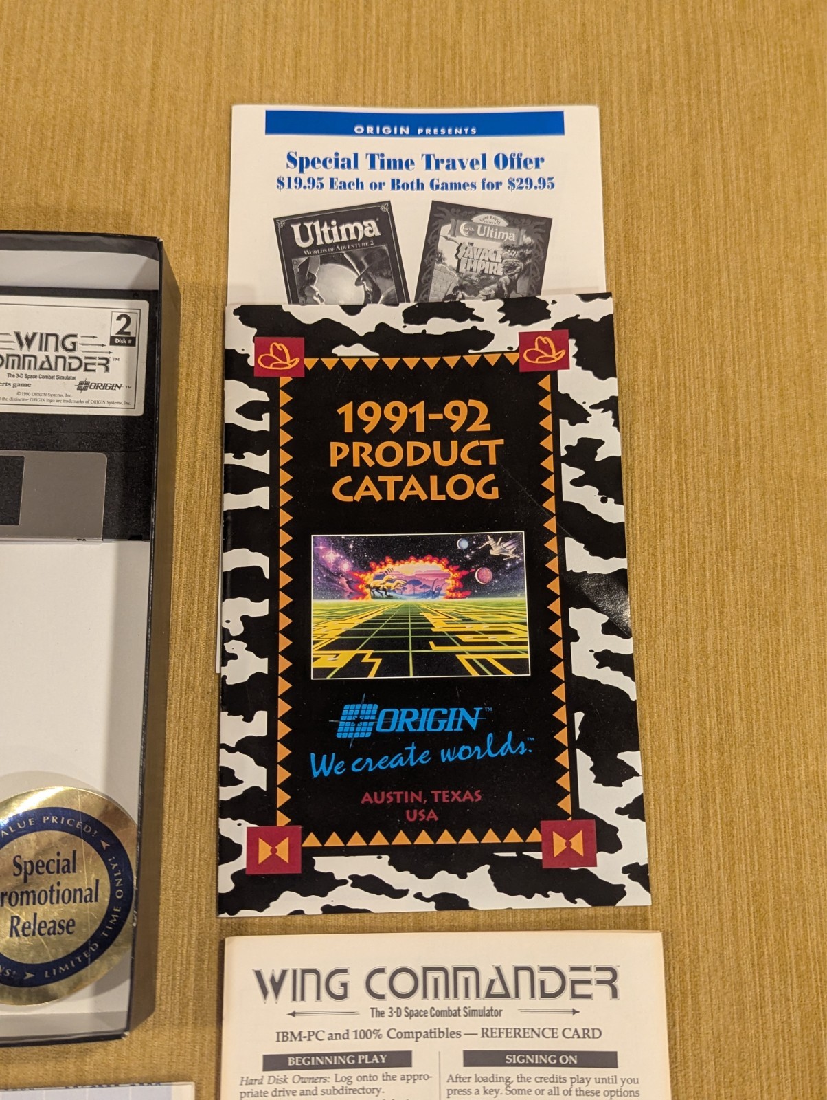 Wing Commander 1990 Origin IBM PC 5.2″ Floppy CIB