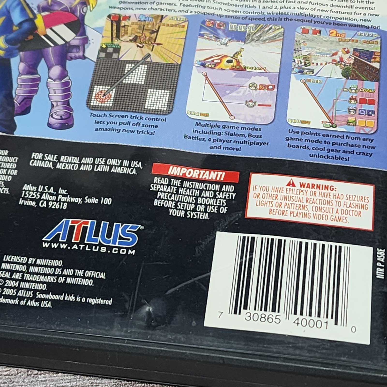 SBK Snowboard Kids (Nintendo DS) Complete Authentic CIB Tested