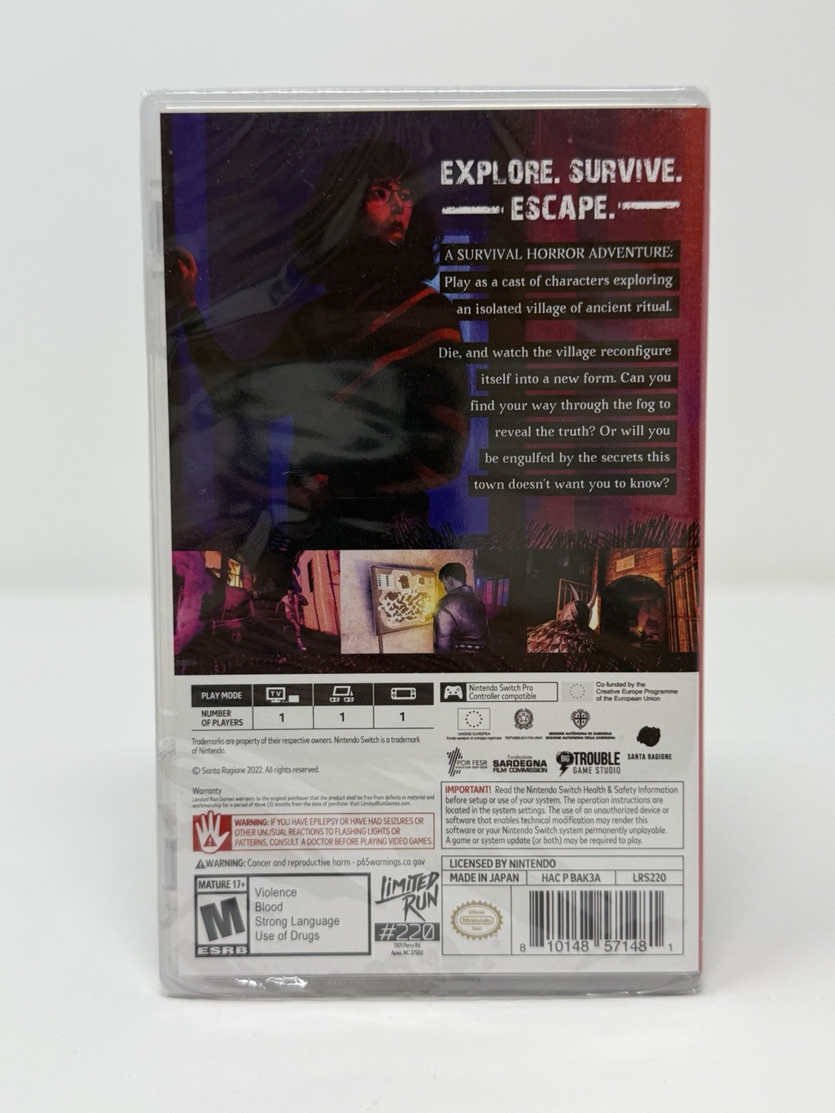 Saturnalia Nintendo Switch Survival Horror Indie Limited Run Game Sealed