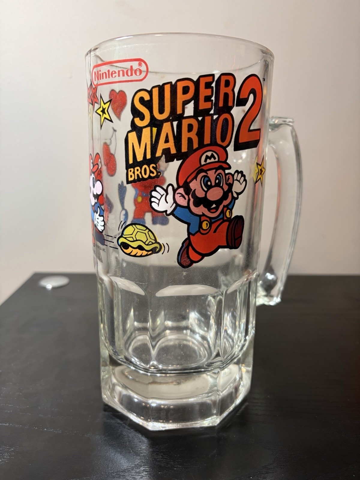 1989 Super Mario Bros. Beer Stein Oversized Mug 8” Vintage Rare Collectible
