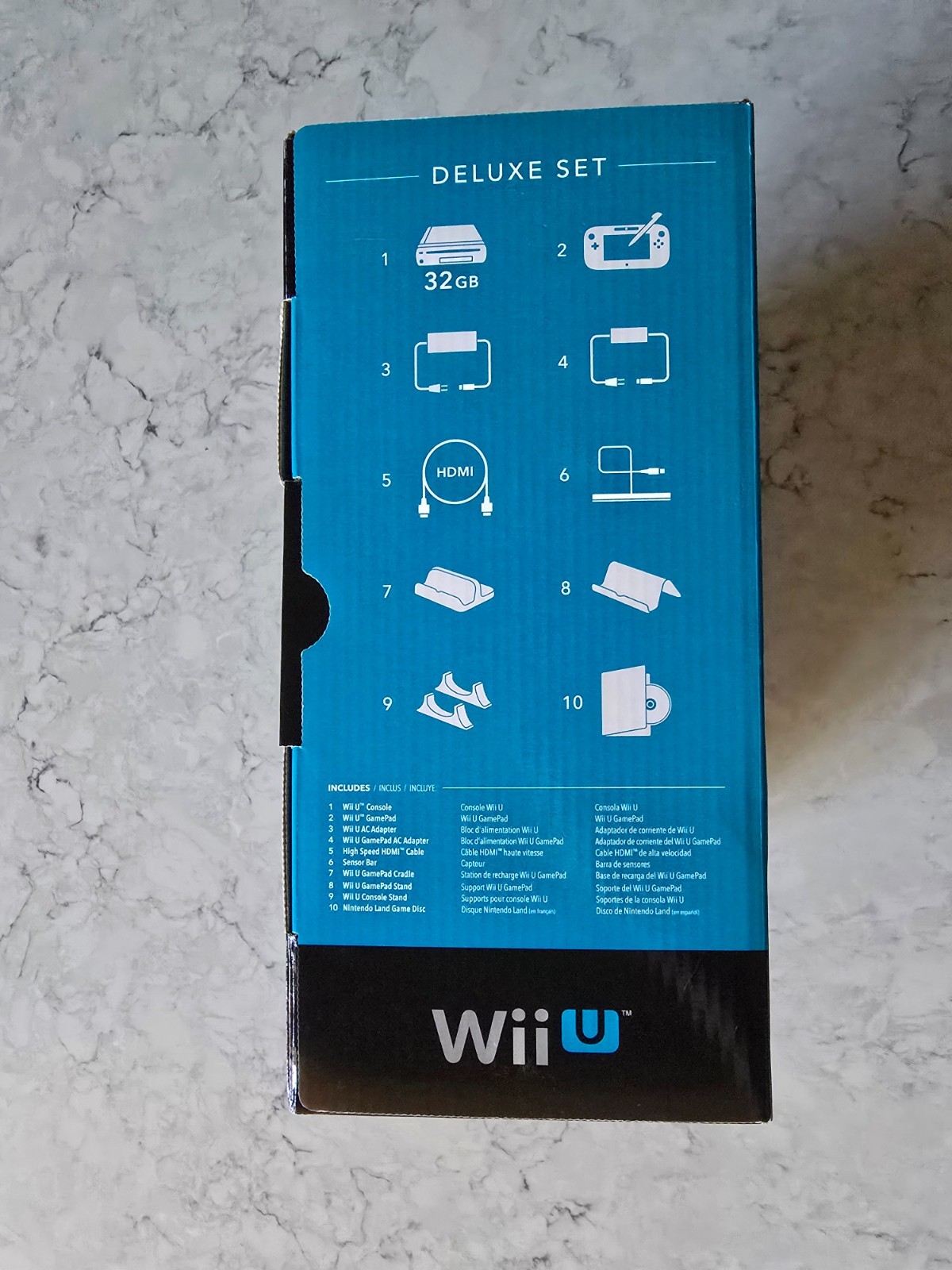 Nintendo Wii U 32gb Console Deluxe Set Black System Nintendo Land Bundle New!!