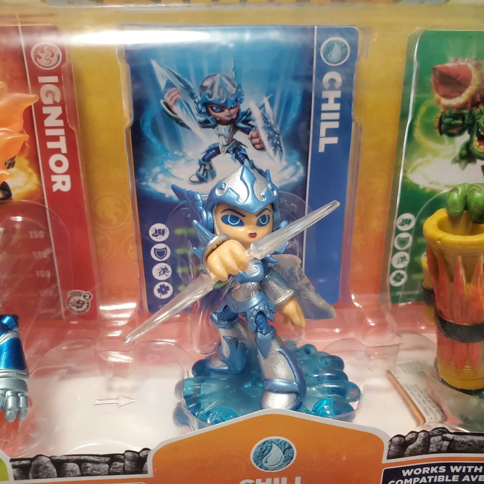 Activision Skylanders Giants Series 3 Pack Set IGNITOR, CHILL and ZOOK -CIB READ