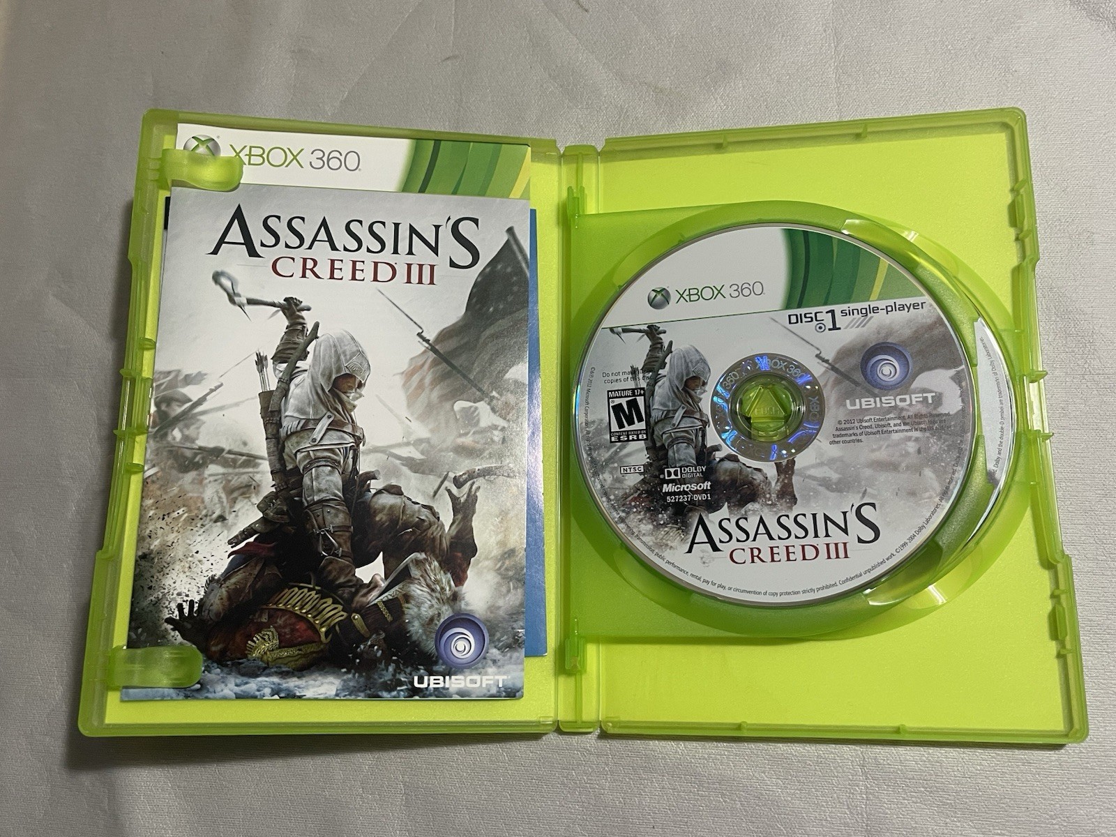 Assassin’s Creed III Xbox 360 Tested Complete CIB Manual Ubisoft AC3